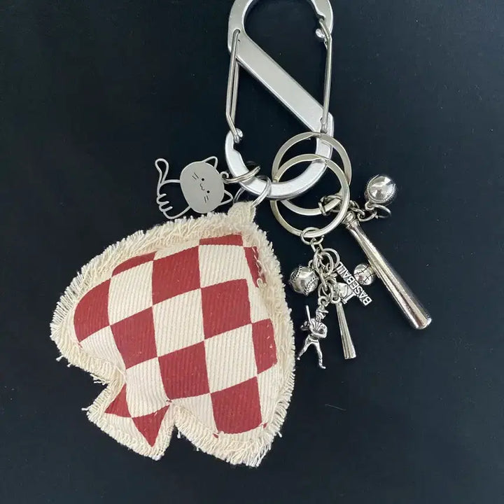 [BUNJANG] Fabric Bag Charm Keychain Set / 패브릭 백참 키링 키체인