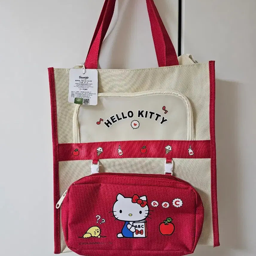 [BUNJANG] Hello Kitty Tote Bag with Pouch / 헬로키티 토트백 ,보조가방(새상품)