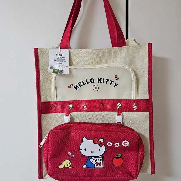 [BUNJANG] Hello Kitty Tote Bag with Pouch / 헬로키티 토트백 ,보조가방(새상품)