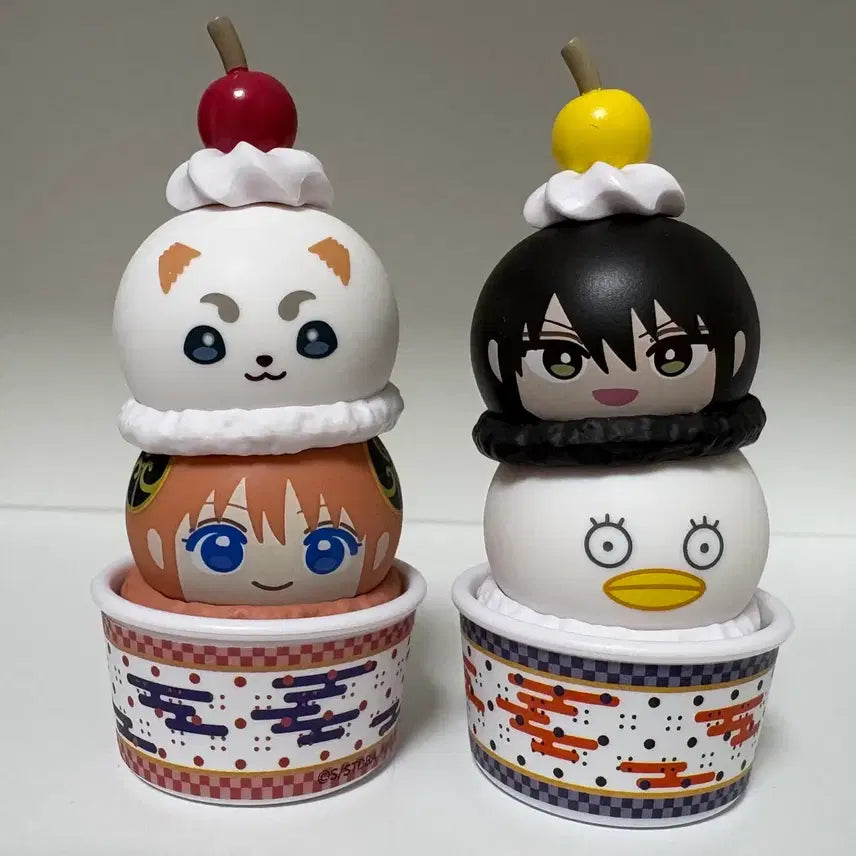 [BUNJANG] Gintama TsumeChara Ice Cream Figure Bundle Set - Kagura, Sadaharu, Katsura, Elizabeth / 일괄 은혼 츠미첸 아이스크림 피규어 카구라 사다하루 카츠라 엘리자베스