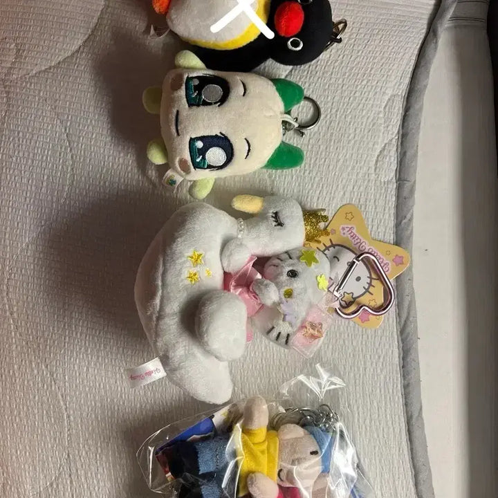 [BUNJANG] Onion Kungya, Kitty, Pat &amp; Mat Doll Keyrings Bundle Set / 새상품양파쿵야,키티,패트와매트 인형키링 일괄