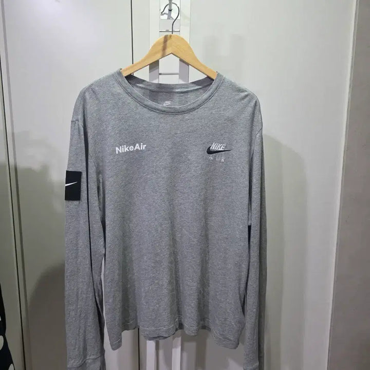 [BUNJANG] Nike Air Long Sleeve T-Shirt Grey / 나이키 에어 롱슬리브 긴팔 티셔츠 회색
