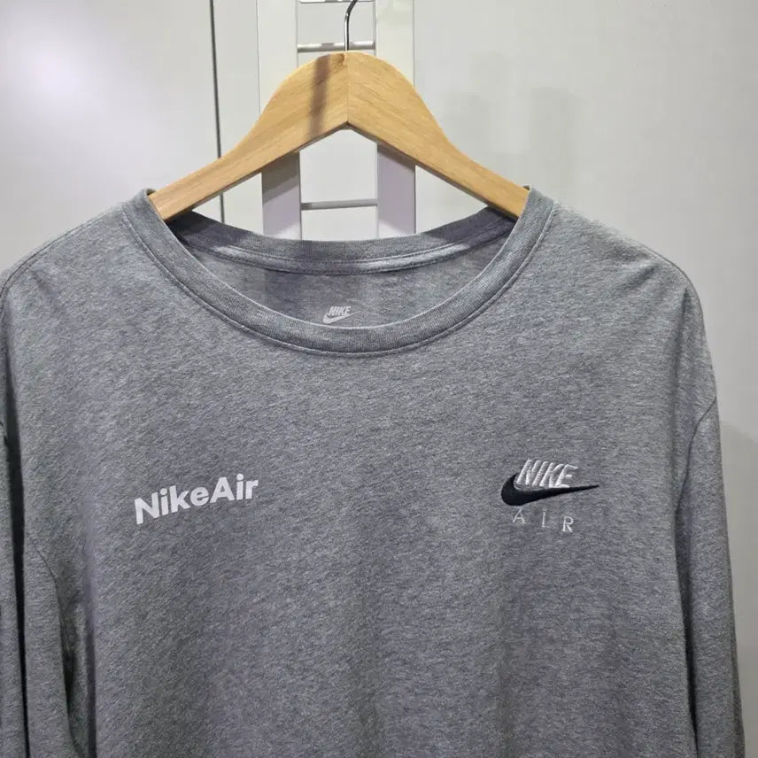 [BUNJANG] Nike Air Long Sleeve T-Shirt Grey / 나이키 에어 롱슬리브 긴팔 티셔츠 회색