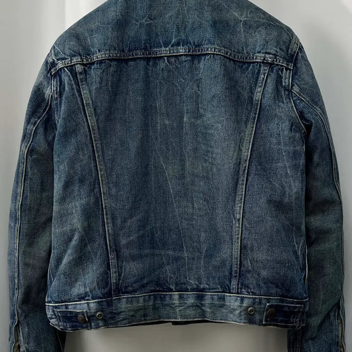 [BUNJANG] Polo Ralph Lauren Sherpa Lined Flag Denim Trucker Jacket / 폴로 랄프로렌 시어링 쉐르파 플래그 데님 트러커 자켓