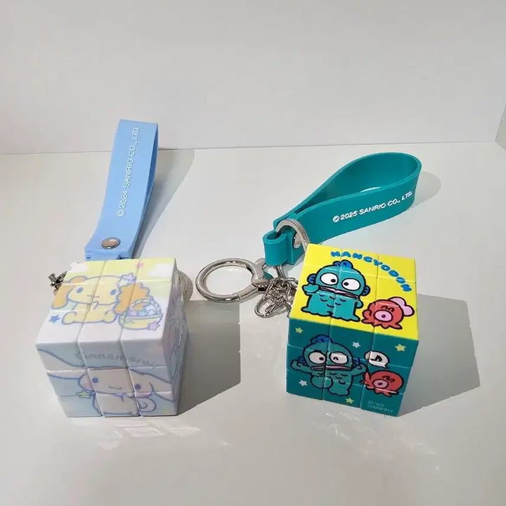 [BUNJANG] Sanrio Cinnamoroll &amp; Hangyodon Cube Keychain Bundle Set / (일괄)산리오 시나모롤/한교동 큐브 키링