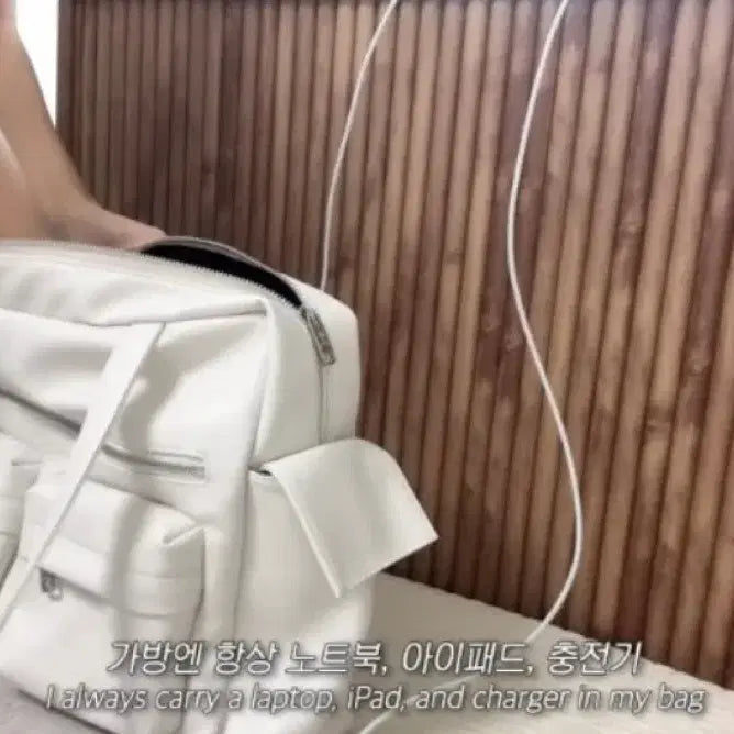 [BUNJANG] Saymoondo Pocket Utility Bag L Ivory Nappa / 세이모온도 포켓 유틸리티 백 L 아이보리 nappa ivory
