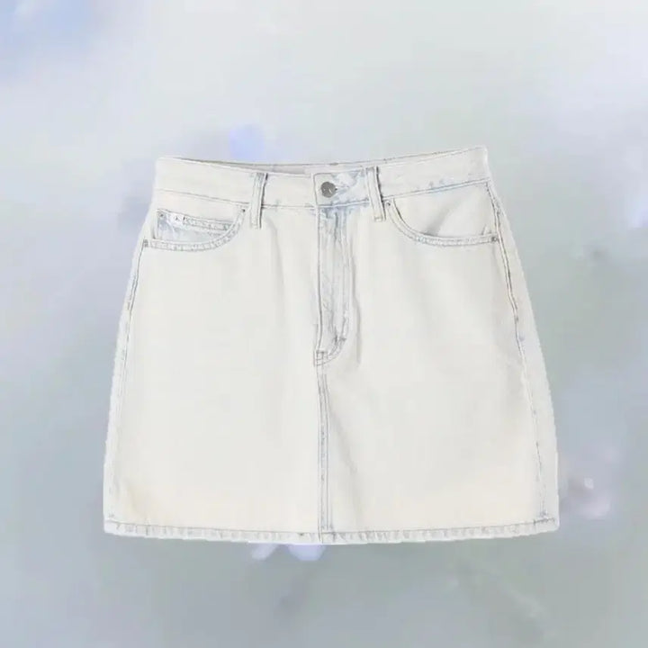 [BUNJANG] Calvin Klein Light Wash Denim Mini Skirt / 캘빈클라인 연청 데님 미니 스커트