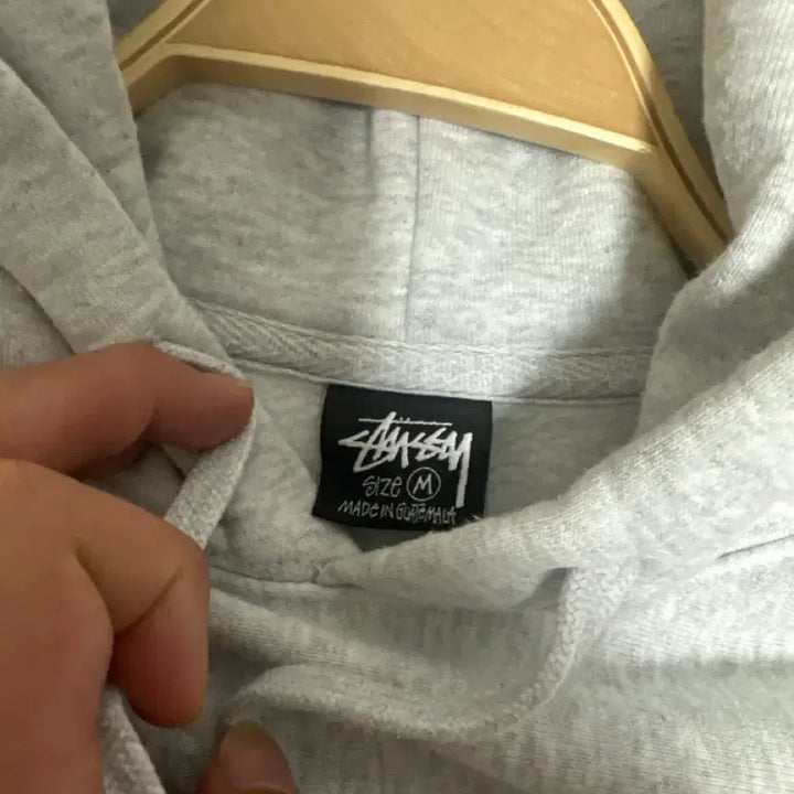 [BUNJANG] Stussy Ash Grey Hoodie / 스투시 애쉬 그레이 후드티