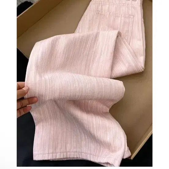 [BUNJANG] Pink Stripe Loose Fit Pants (M Size) / 핑크스트라이프팬츠 새상품