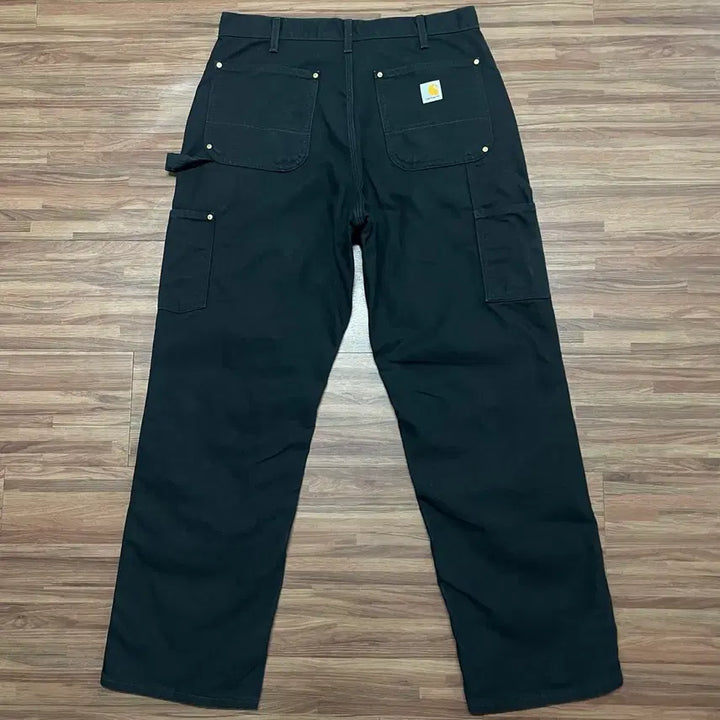 [BUNJANG] Carhartt Double Knee Carpenter Work Pants Black Made in USA / 미제 칼하트 블랙 더블니 카펜터 워크 팬츠