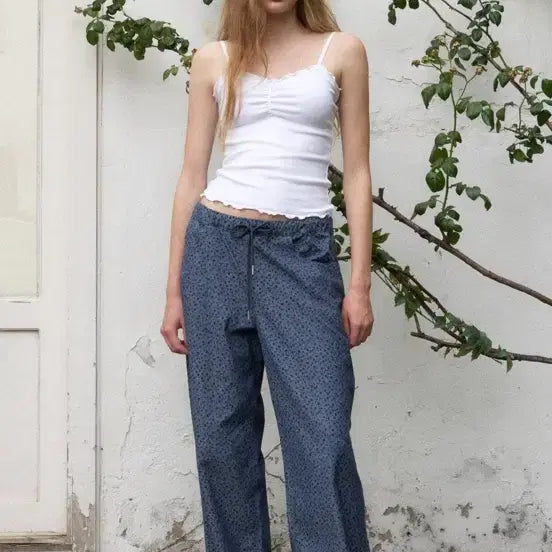 [BUNJANG] Headment Flower Pattern Cotton Pants / 헤더먼트 플라워 패턴 코튼팬츠