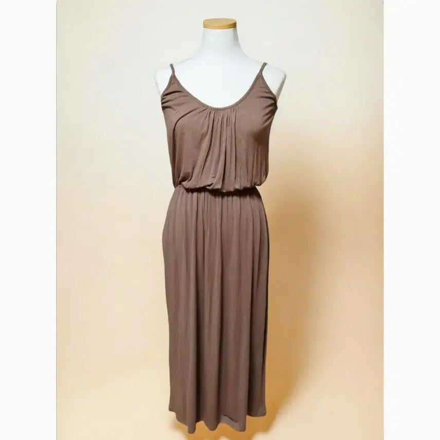 [BUNJANG] Free Size Cotton Sleeveless Maxi Dress / (새제품) 프리사이즈 끈 나시 원피스, 롱 나시 원피스