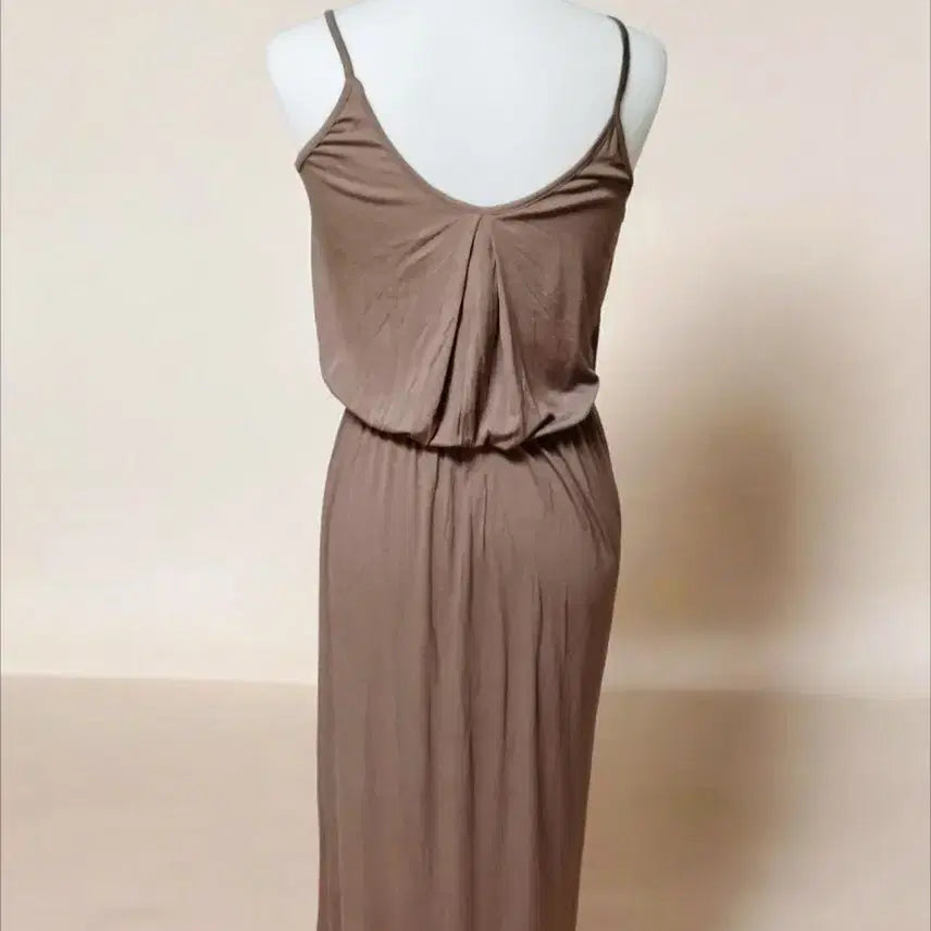 [BUNJANG] Free Size Cotton Sleeveless Maxi Dress / (새제품) 프리사이즈 끈 나시 원피스, 롱 나시 원피스