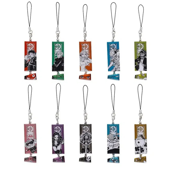 [BUNJANG] One Piece Stainless Steel Strap Keychain Set - Franky &amp; Jinbe / 원피스 스테인리스 스트랩 키링 프랑키, 징베 일괄