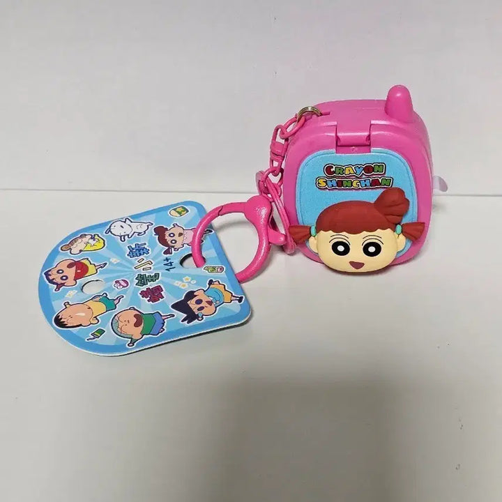 [SOLD OUT] 짱구는 못말려 (유리) 핑크 거울 게임기 키링