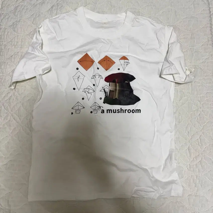 [BUNJANG] Mushroom Printing Short Sleeve T-Shirt / 머쉬룸 프린팅 반팔티 l