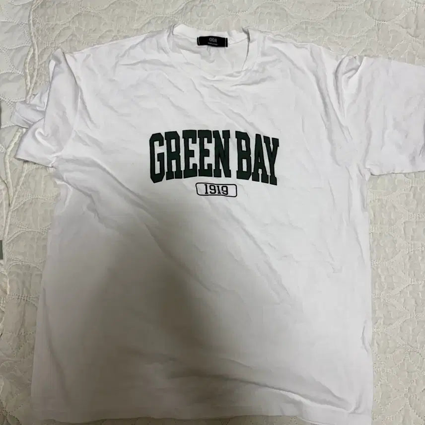 [BUNJANG] Greenbay Printing Short Sleeve T-shirt White / 그린베이 프린팅 반팔티 화이트