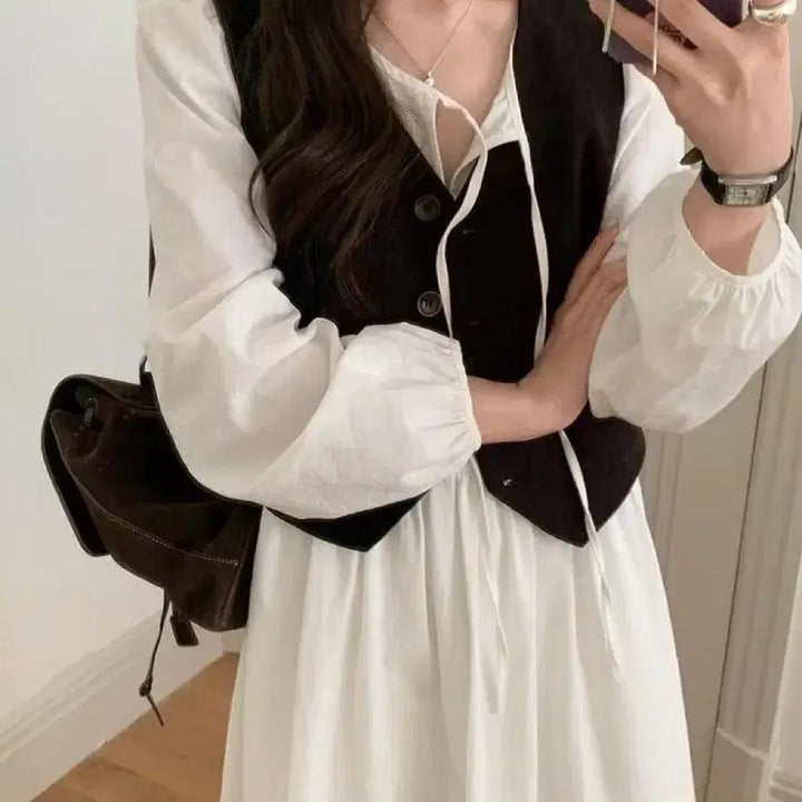[BUNJANG] Esench Cotton Flare Long Dress / 이센치 코튼 플레어 롱 원피스