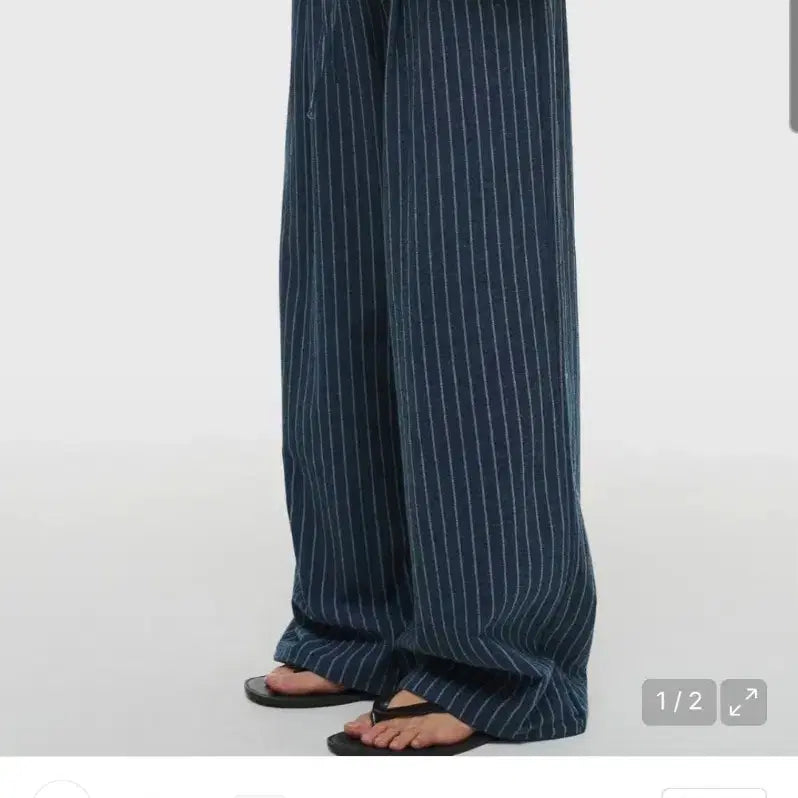 [BUNJANG] Dnsr Stripe Pajama Pants Navy / dnsr 파자마 스트라이프 팬츠 네이비