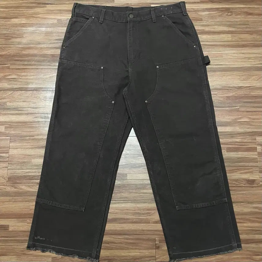 [BUNJANG] Carhartt Dark Brown Double Knee B136 Carpenter Work Pants / 칼하트 다크브라운 더블니 dkb b136 카펜터 워크팬츠 34