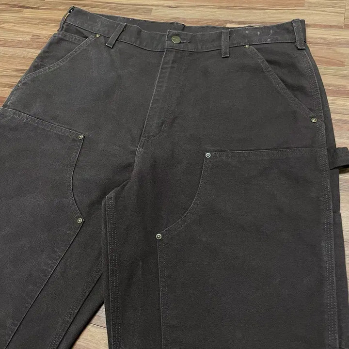[BUNJANG] Carhartt Dark Brown Double Knee B136 Carpenter Work Pants / 칼하트 다크브라운 더블니 dkb b136 카펜터 워크팬츠 34