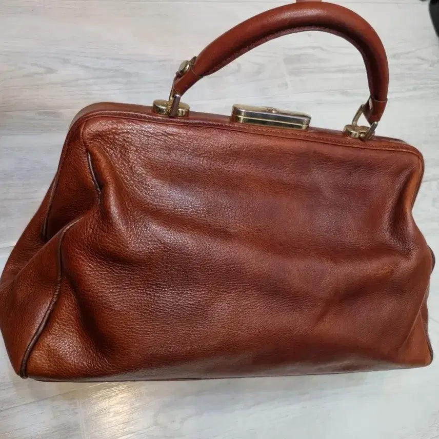 [BUNJANG] Giudi Italian Leather Doctor Bag Tote Bag Brown / 이태리 지우디 소가죽 토드백