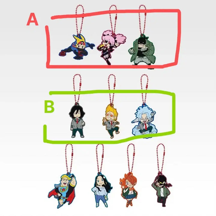 [BUNJANG] My Hero Academia Vigilantes Rubber Charm Set / 히로아카 비질랜티 러버참 3종 2세트