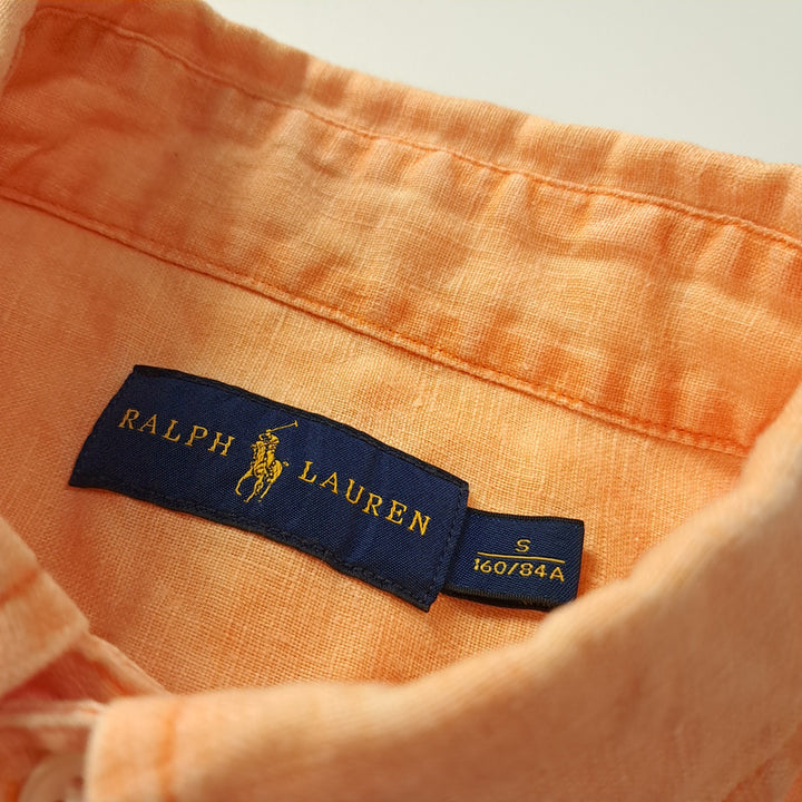 [BUNJANG] Polo Ralph Lauren Linen Button-Down Shirt Orange Peach / CK471 S 폴로 린넨 버튼다운 오렌지피치 셔츠 남방