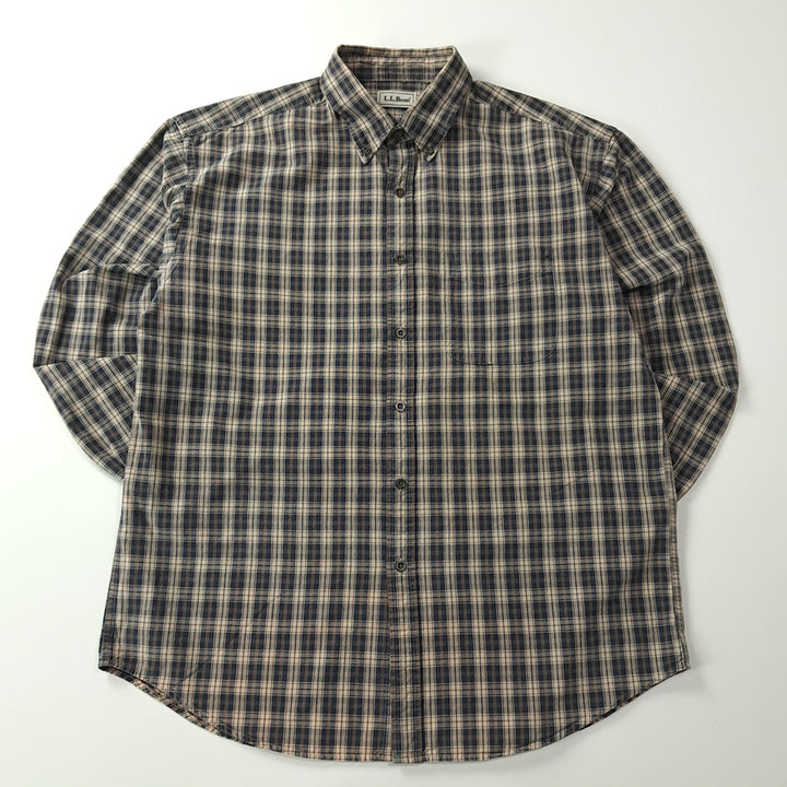 [BUNJANG] L.L.Bean 90s Classic Small Tartan Check Shirt / CK472 L 엘엘빈 90s 올드 클래식 스몰 타탄체크 셔츠 남방