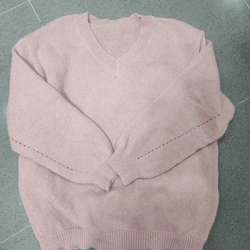 [BUNJANG] Ablley Pink Knit Sweater / 에이블리 분홍니트