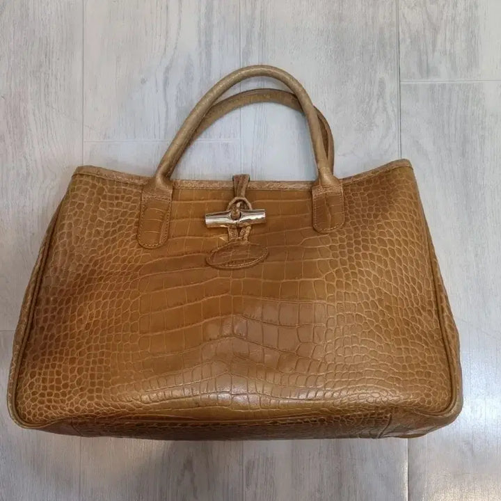 [BUNJANG] Longchamp Roger Vivier Leather Tote Bag / 프랑스 롱샴로저 가죽 토드백