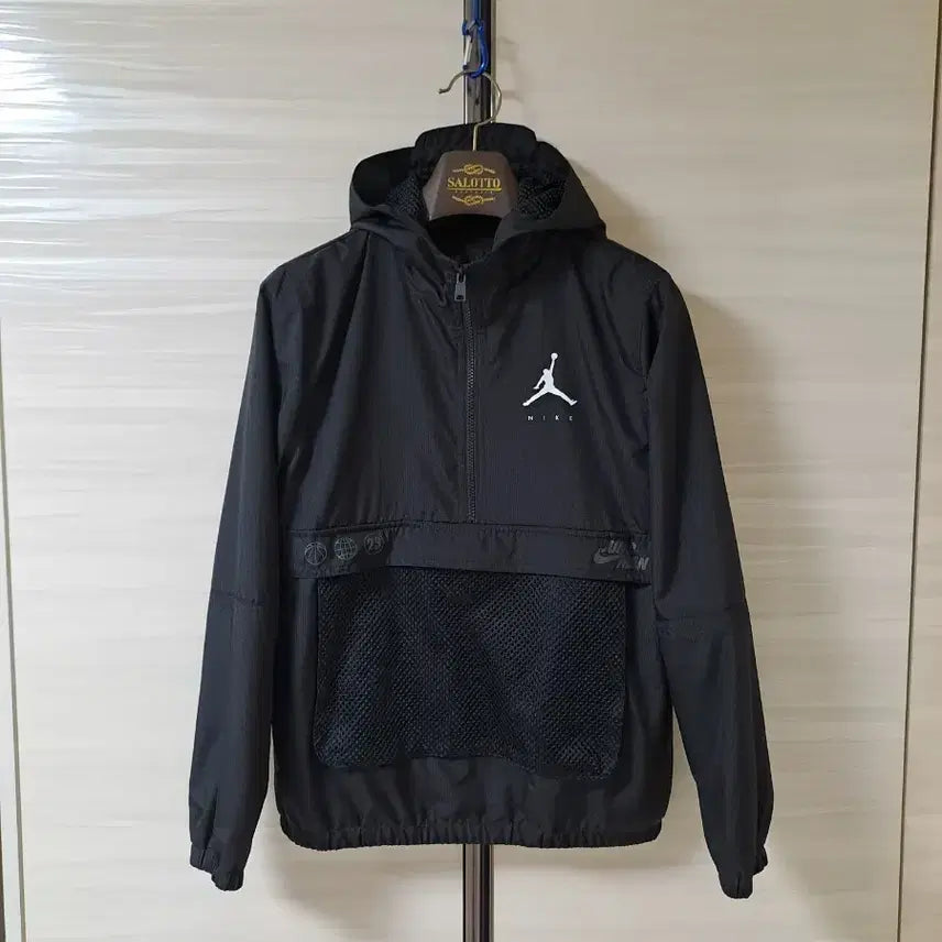 [BUNJANG] Nike Jordan Black Anorak Hooded Windbreaker Jacket / 나이키 조던 블랙 아노락 후드 바람막이