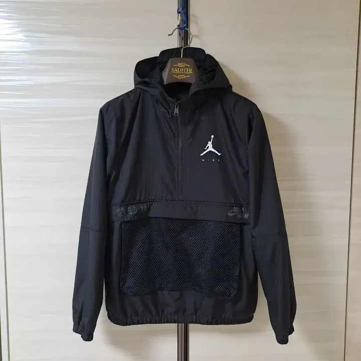 [BUNJANG] Nike Jordan Black Anorak Hooded Windbreaker Jacket / 나이키 조던 블랙 아노락 후드 바람막이