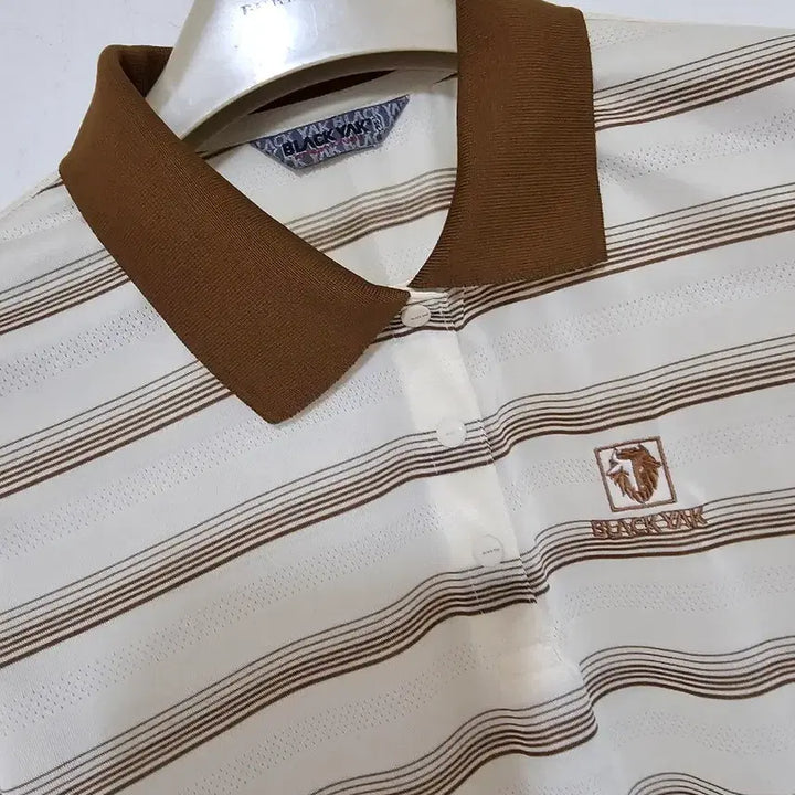 [BUNJANG] Blackyak Striped Short Sleeve Polo Shirt / 블랙야크 스트라이프 반팔 카라티. 95. 상태a급