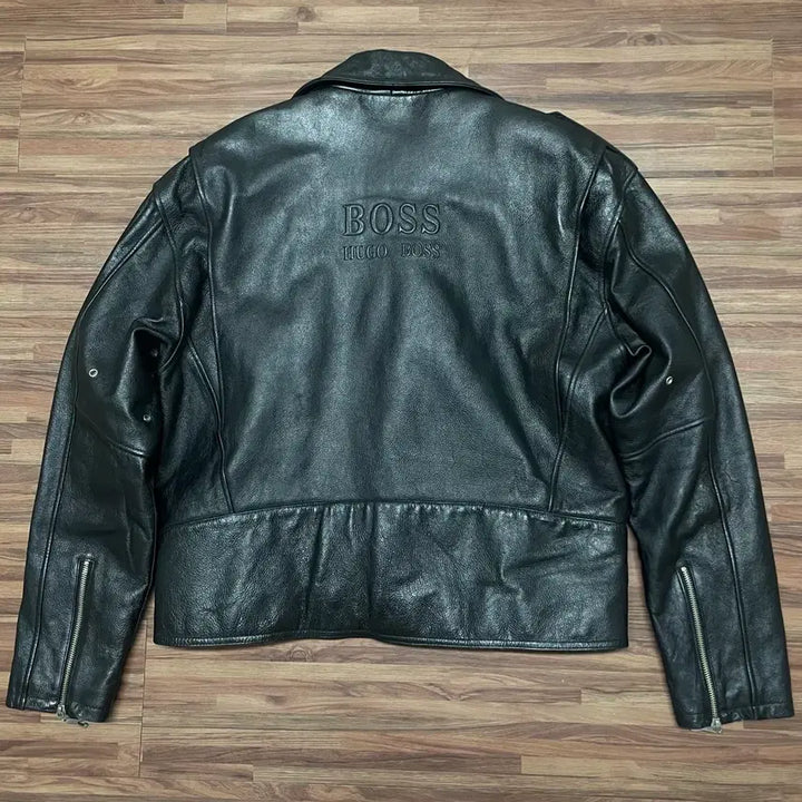 [BUNJANG] Hugo Boss Overfit Double Rider Leather Biker Jacket XXL / 휴고보스 boss 오버핏 더블 라이더 가죽 레더 바이커 자켓 xxl