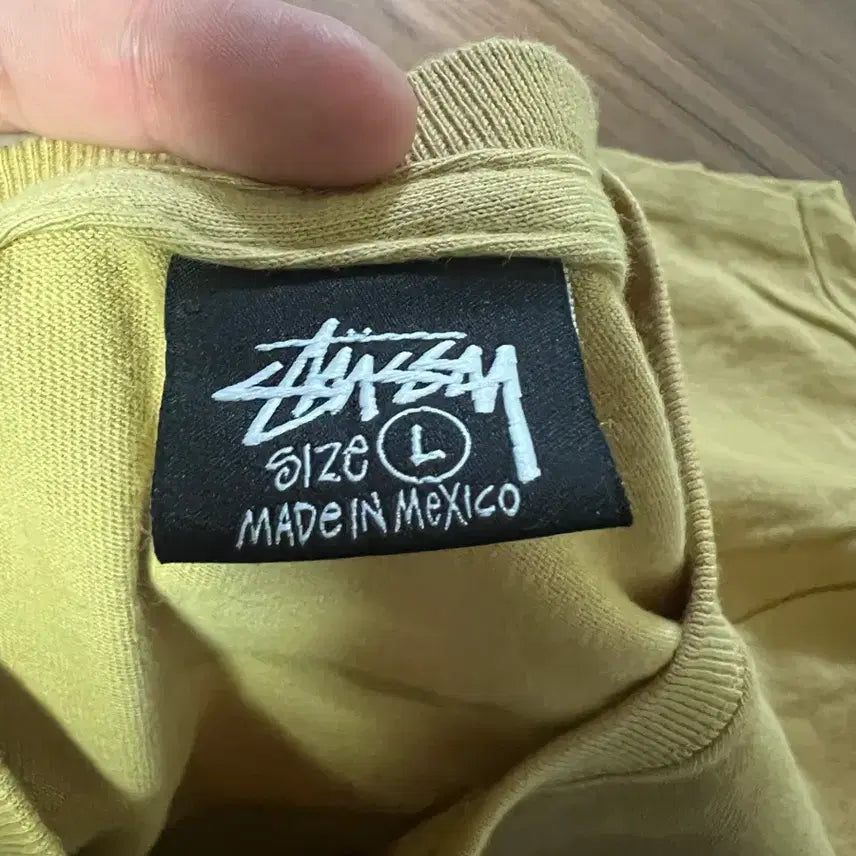 [BUNJANG] Stussy Big Link T-Shirt Khaki / [L] 스투시 빅 링크 티셔츠 카키