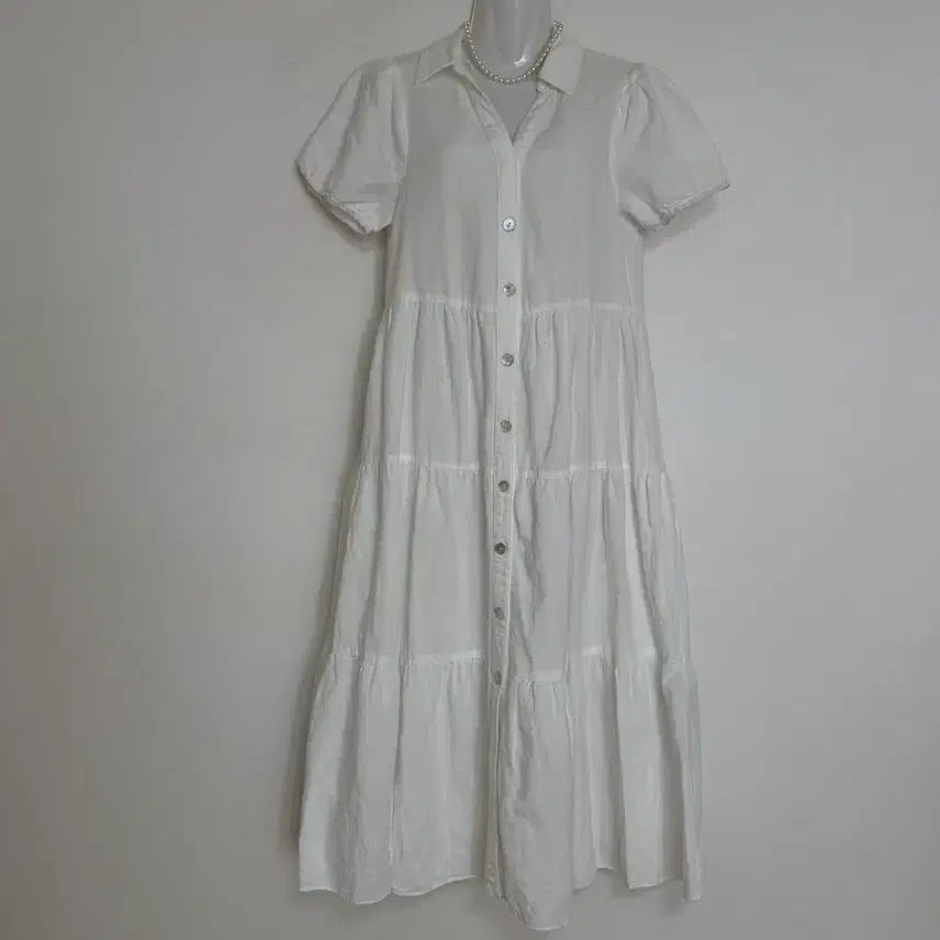 [BUNJANG] Zara Tiered Linen Maxi Dress / 자라 캉캉 린넨원피스 <새옷컨디션