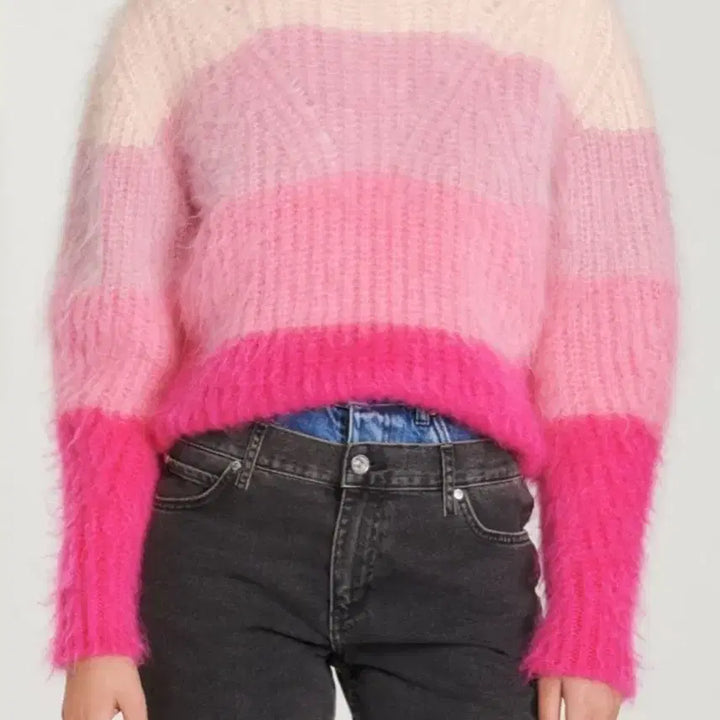 [BUNJANG] Sandro Pink Gradient Knit / 산드로 니트