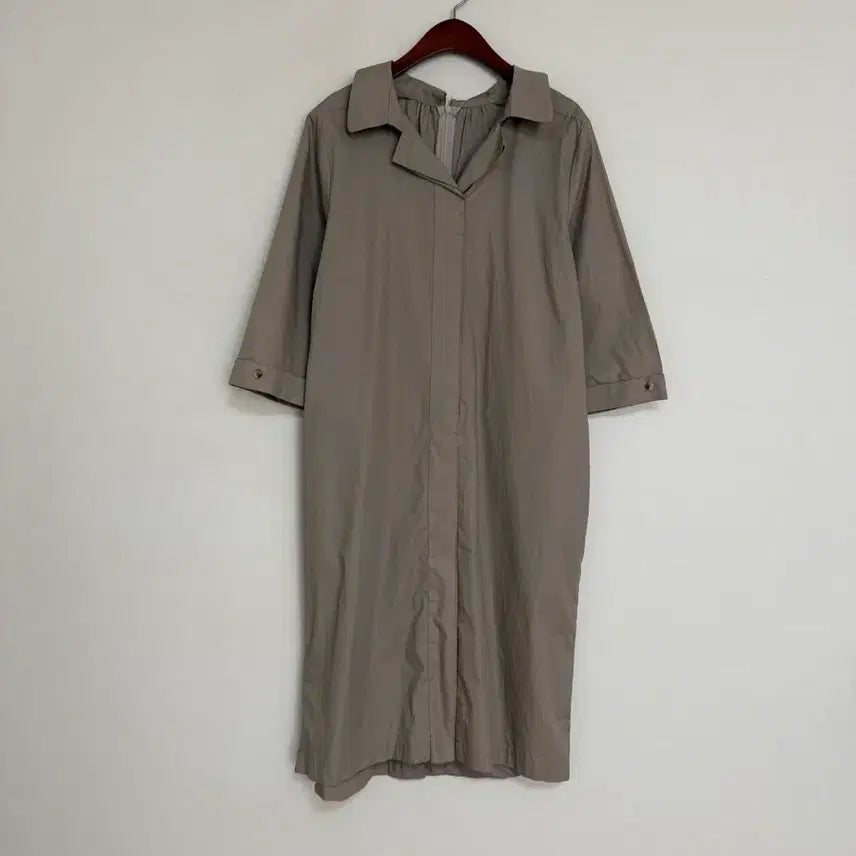 [BUNJANG] Cotton Blend 7-Sleeve Long Dress / 7부팔 코튼면 원피스 <새옷