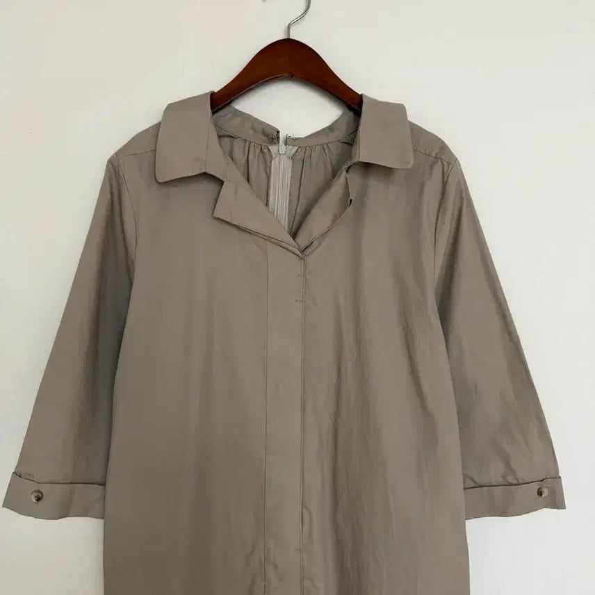[BUNJANG] Cotton Blend 7-Sleeve Long Dress / 7부팔 코튼면 원피스 <새옷