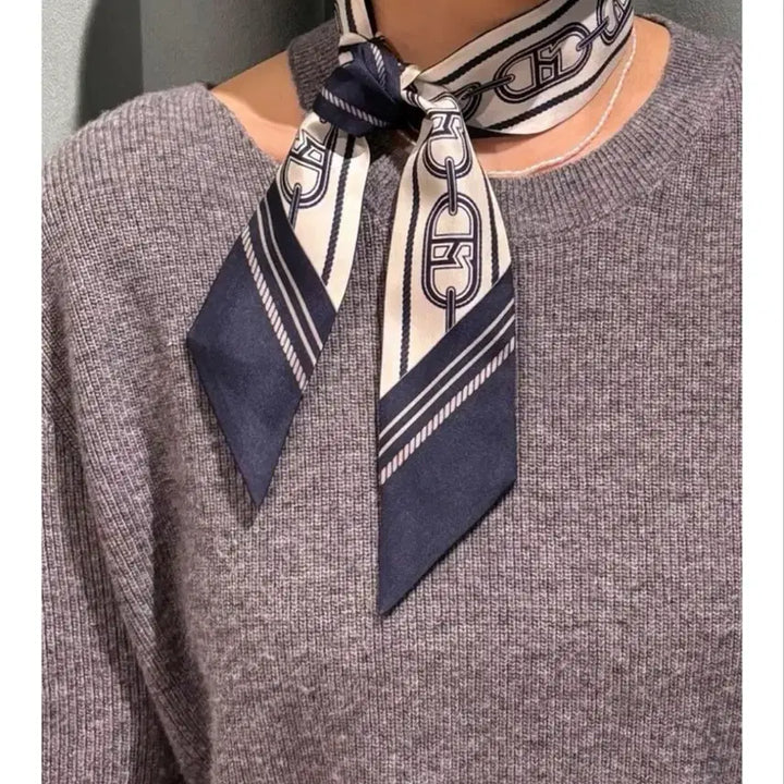 [BUNJANG] Hazzys Scarf Navy/Ivory (Unworn) / 백화점 정품 (미착용) Hazzys 스카프 네이비/아이보리