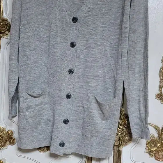 [BUNJANG] System Homme Grey V-Neck Cardigan / 시스템옴므 회색 브이넥 가디건