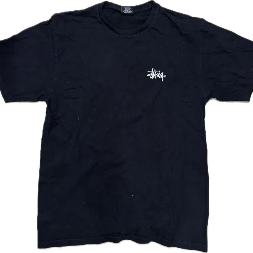 [BUNJANG] Stussy Logo Black T-Shirt L / 스투시 로고 블랙 반팔 티셔츠 L
