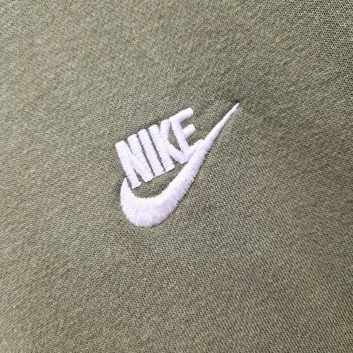 [BUNJANG] Nike Embroidered Logo Khaki Sweatshirt / 나이키 자수로고 카키 맨투맨