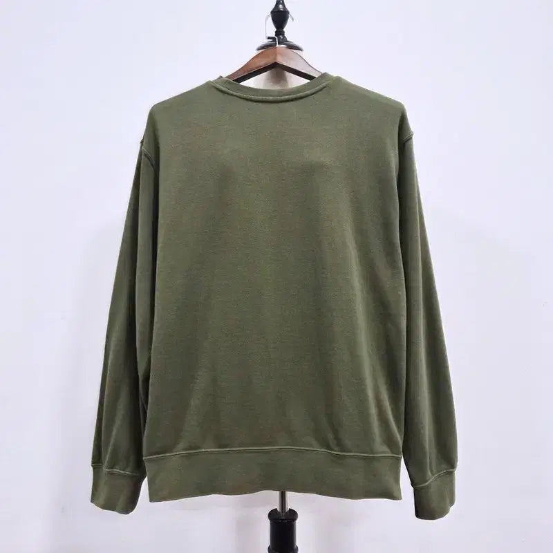 [BUNJANG] Nike Embroidered Logo Khaki Sweatshirt / 나이키 자수로고 카키 맨투맨