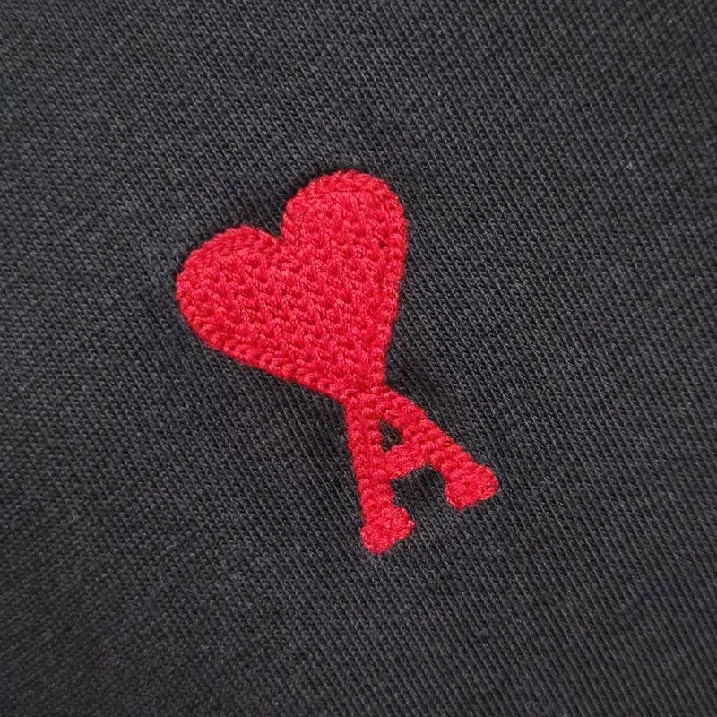 [BUNJANG] AMI Mini Heart Black Short Sleeve T-Shirt / AMI 아미 미니하트 블랙 반팔 티셔츠