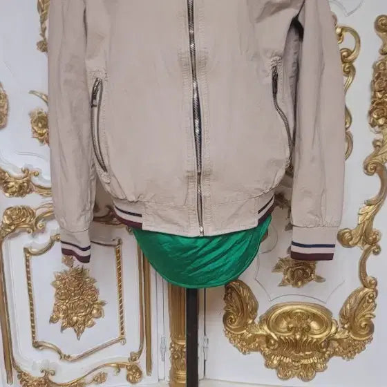 [BUNJANG] MIN MA Beige Bomber Jacket / 민트급 MIN MA 베이지 봄버 자켓