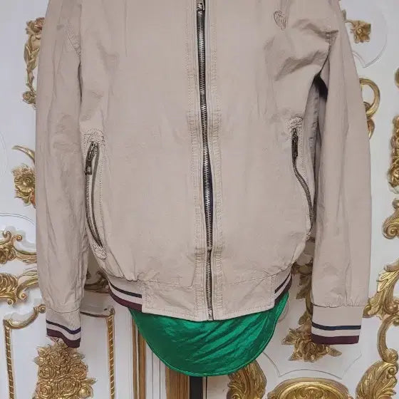 [BUNJANG] MIN MA Beige Bomber Jacket / 민트급 MIN MA 베이지 봄버 자켓