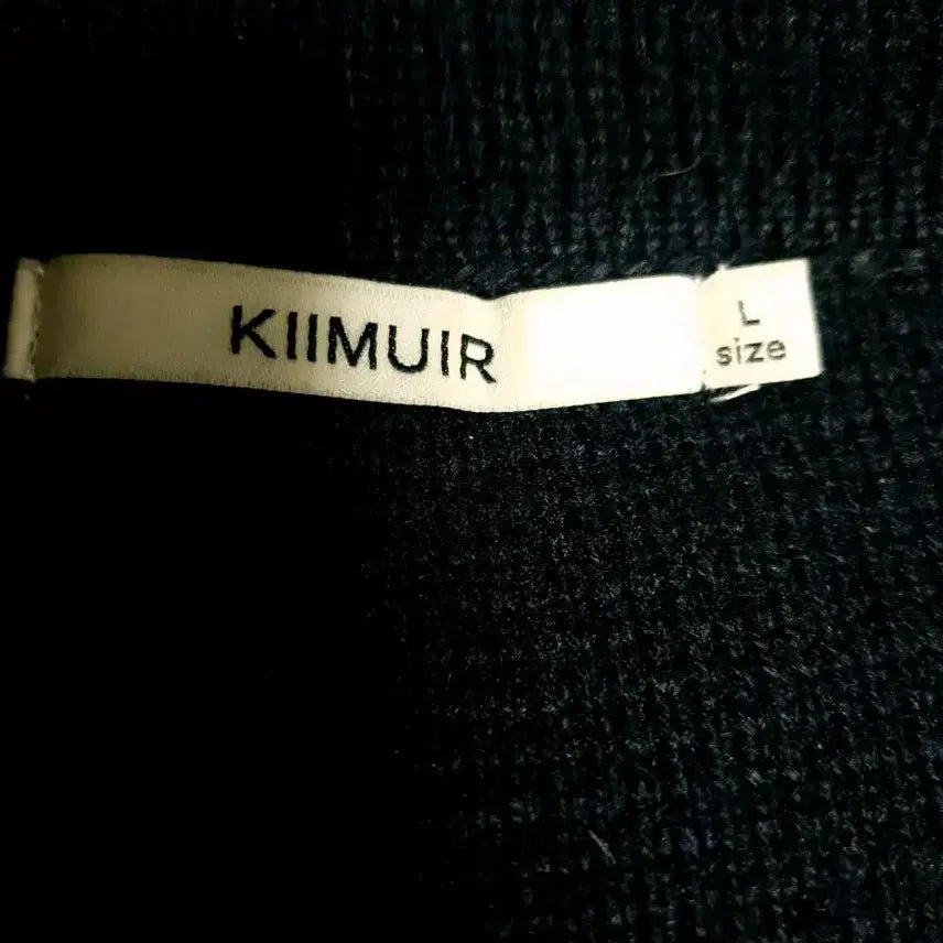 [BUNJANG] KIMUER Colorblock Knit Zip-up Navy (L) / 키뮤어 카라넥 배색 니트집업 네이비 (L)