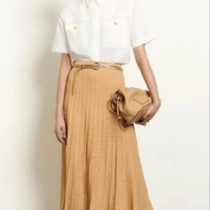 [BUNJANG] Sandro Pleated Long Skirt / 산드로 스커트